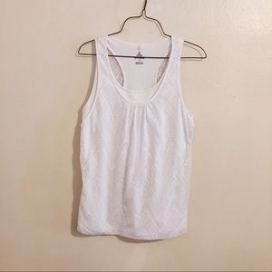 Prana white double layer tank